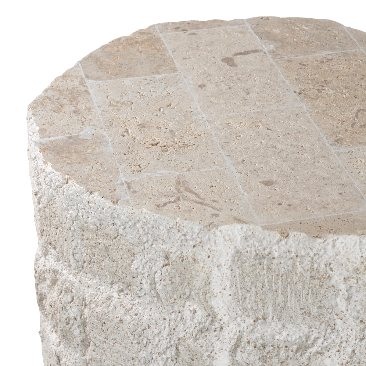 Boba Fossil Stone Side Table | Low | Natural