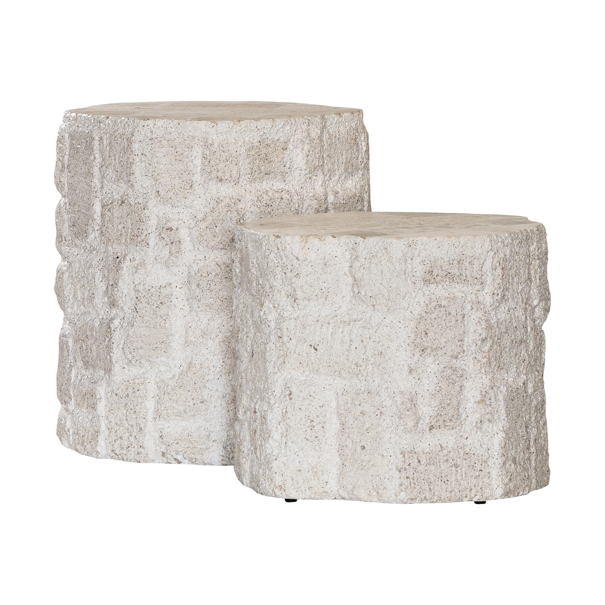 Boba Fossil Stone Side Table | Low | Natural