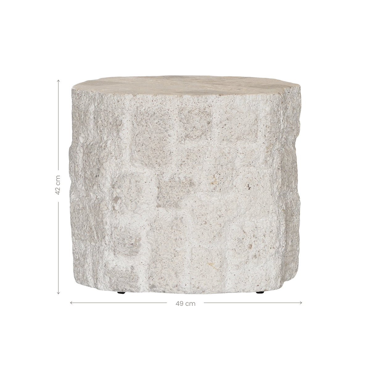 Boba Fossil Stone Side Table | Natural