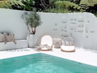 Mykonos Curved Sun Loungers and Mokolo Side Table