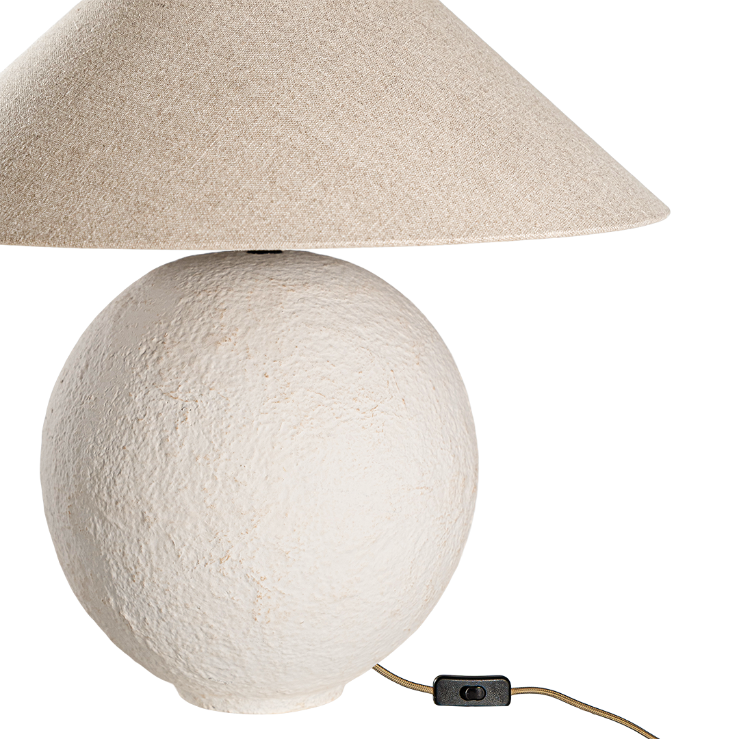 Sabi Table Lamp | Sculptural Composite | Light Roast | Large Uniqwa Collections