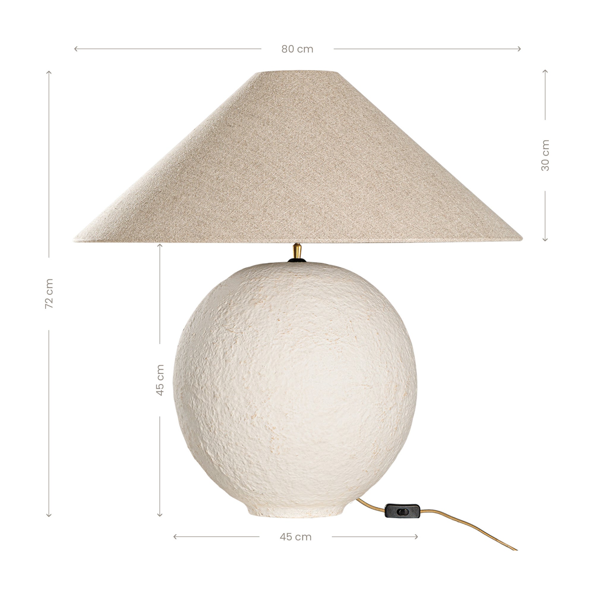 Sabi Table Lamp | Sculptural Composite | Light Roast | Large Uniqwa Collections