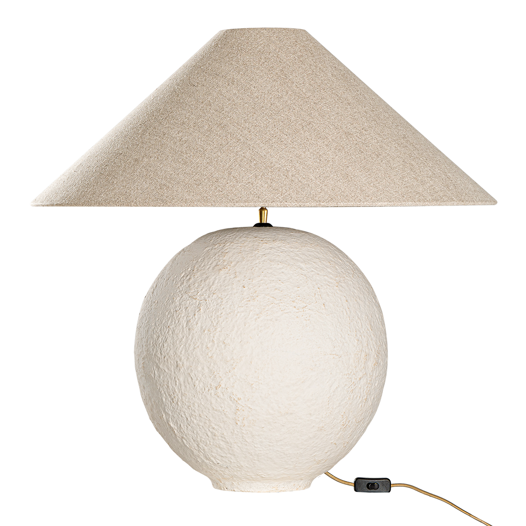 Sabi Table Lamp | Sculptural Composite | Light Roast | Large Uniqwa Collections