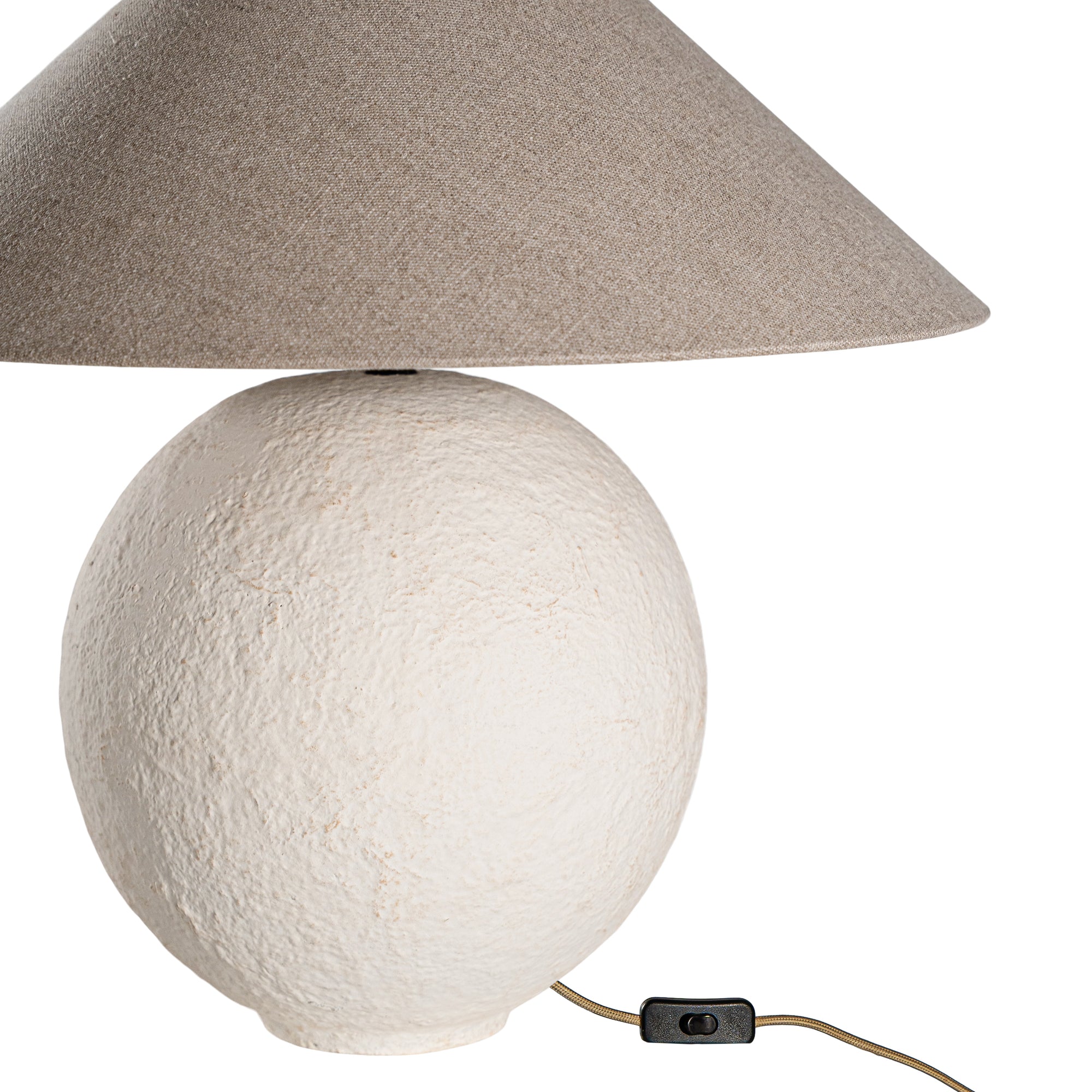 Sabi Table Lamp | Sculptural Composite | Light Roast | Large