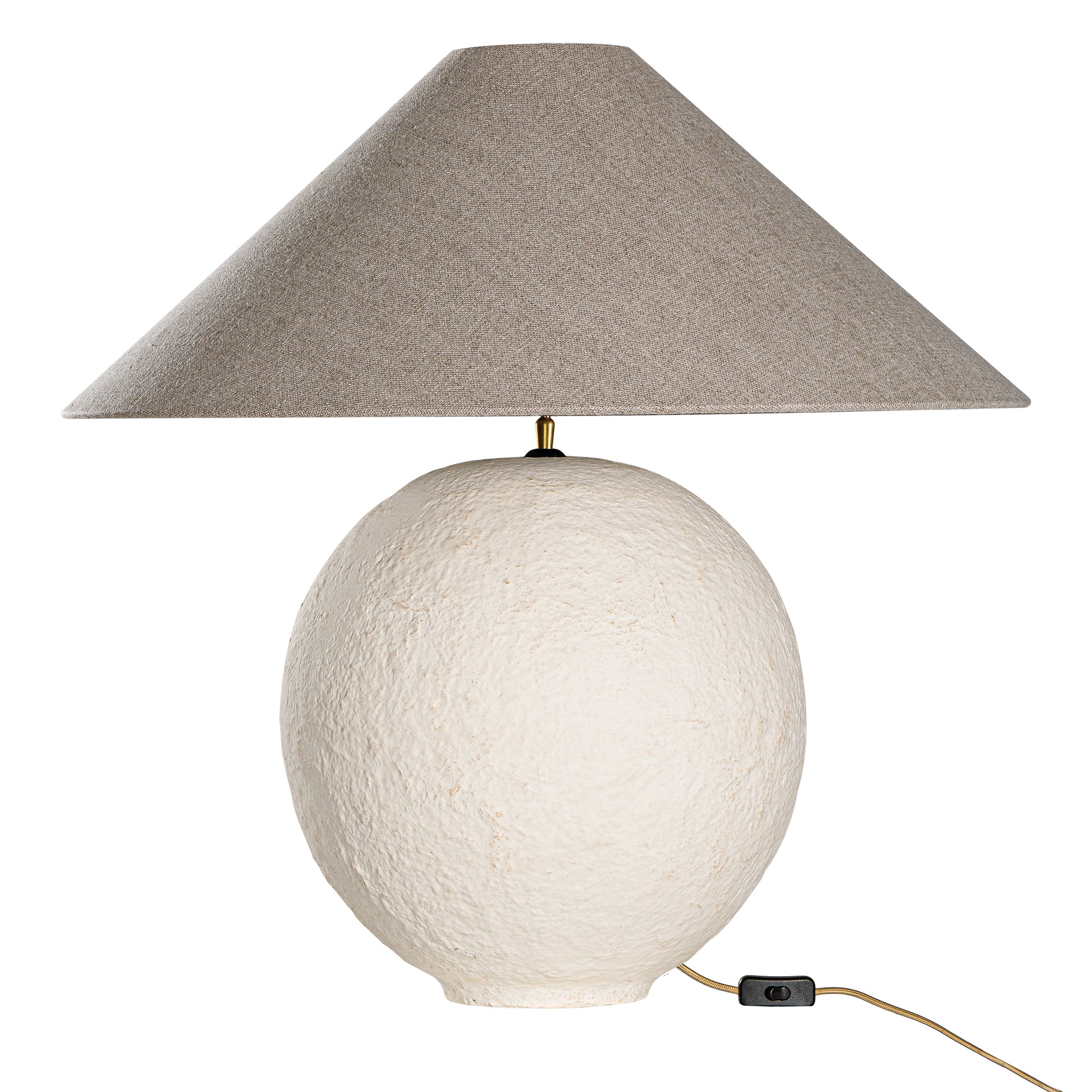 Sabi Table Lamp | Sculptural Composite | Light Roast | Large