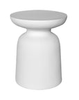 Akoni Side Table | Small | Resin White Uniqwa Collections