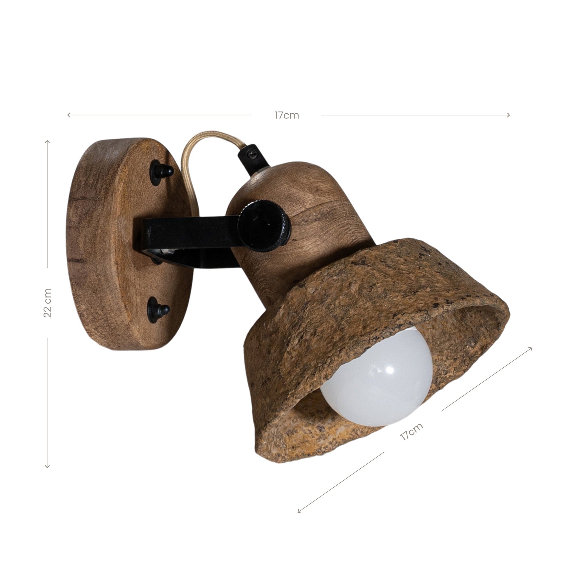 Amia Wall Lamp | Dark Roast Uniqwa Collections