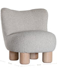 Antigua Occasional Chair | Boucle Alabaster Uniqwa Collections
