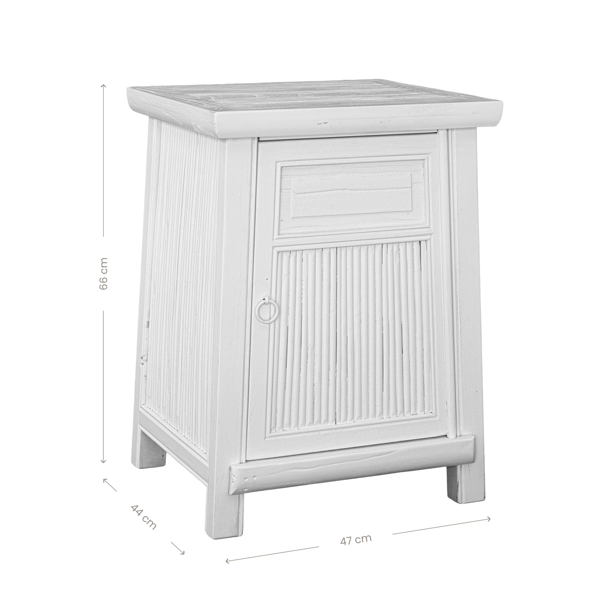 Bamboo Bedside Set | White Designed by Charl van Heerden