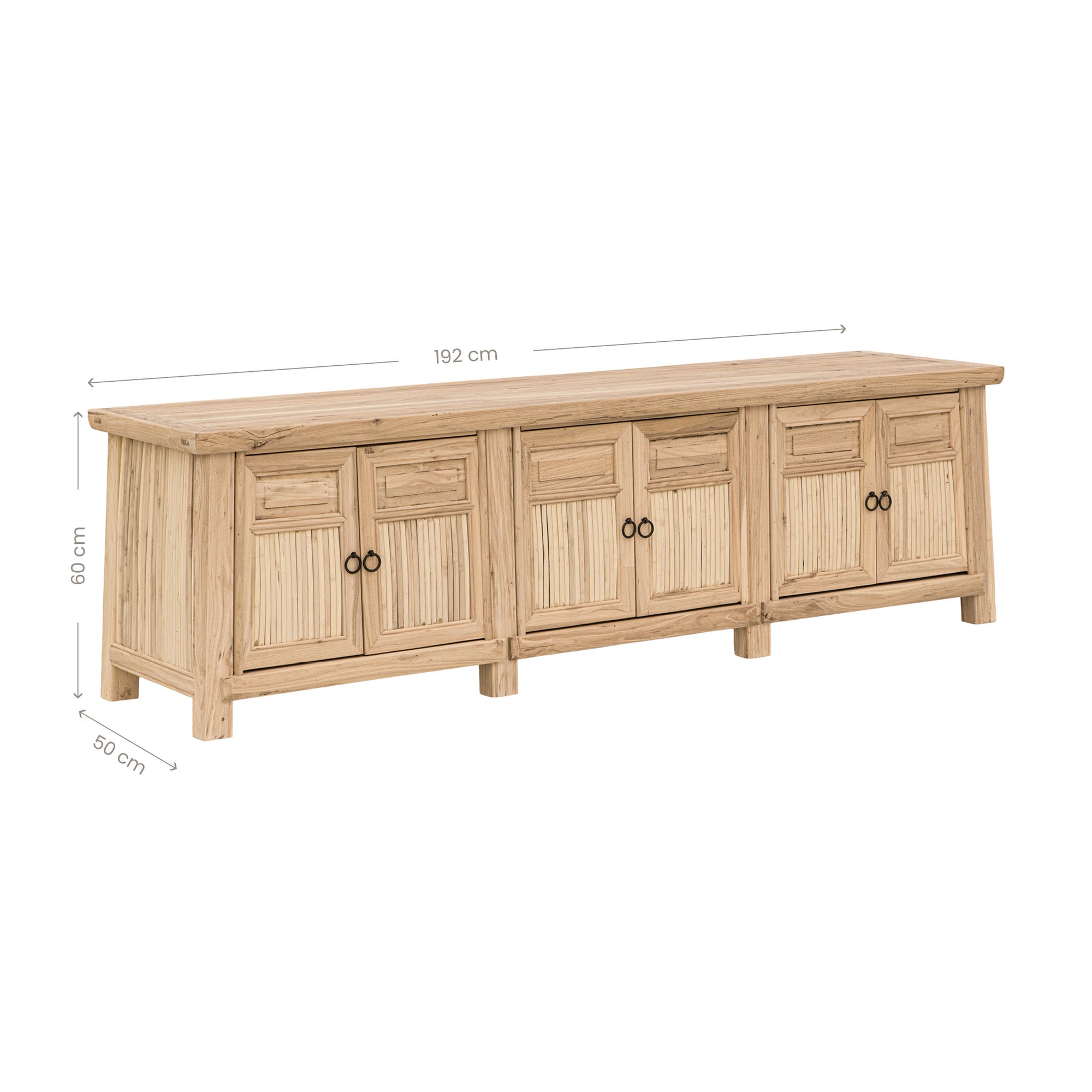 Bamboo Entertainment Unit | Six Door | Blonde Designed by Charl van Heerden