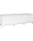 Bamboo Entertainment Unit | Six Door| White Designed by Charl van Heerden