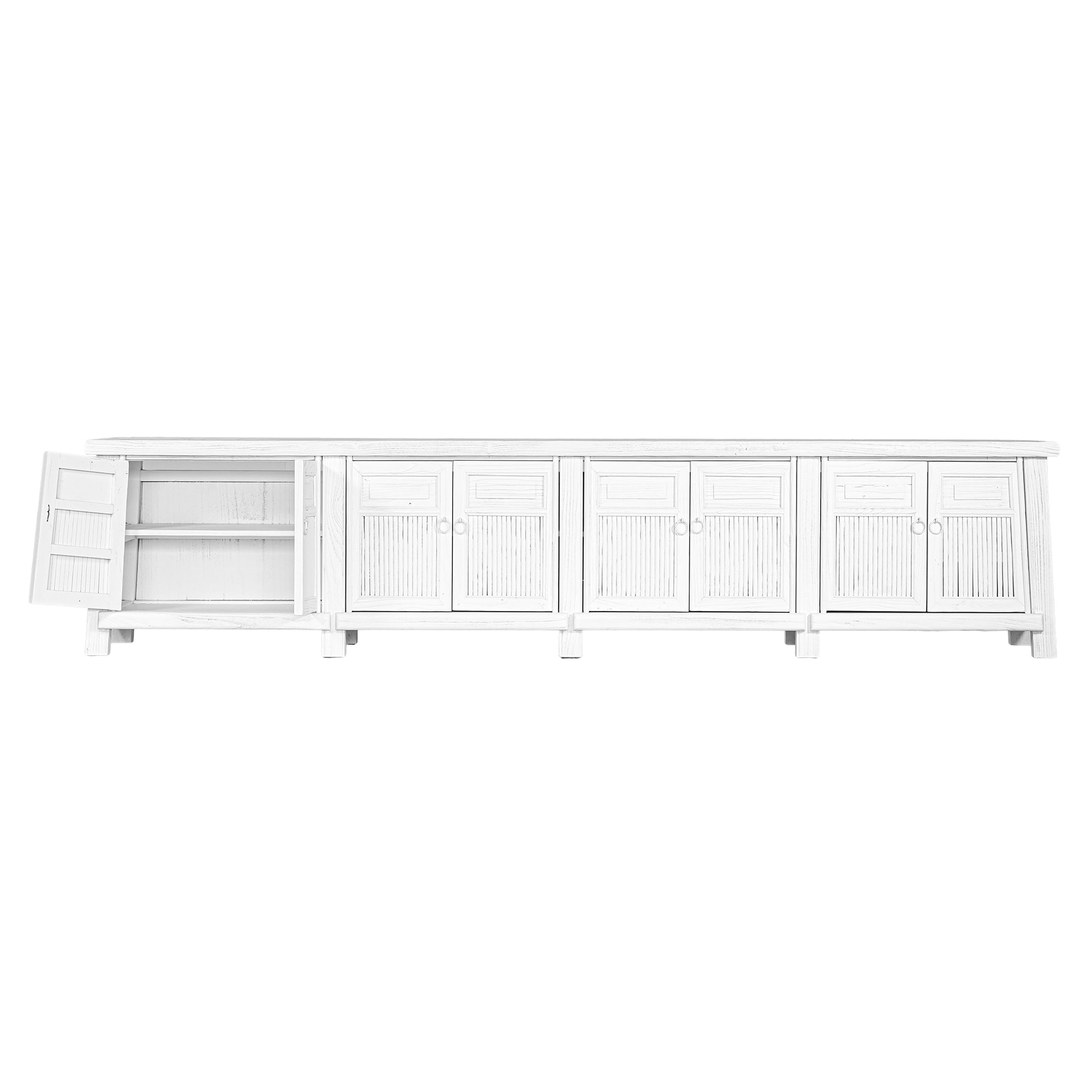 Bamboo Entertainment Unit | Eight Door | White Designed by Charl van Heerden