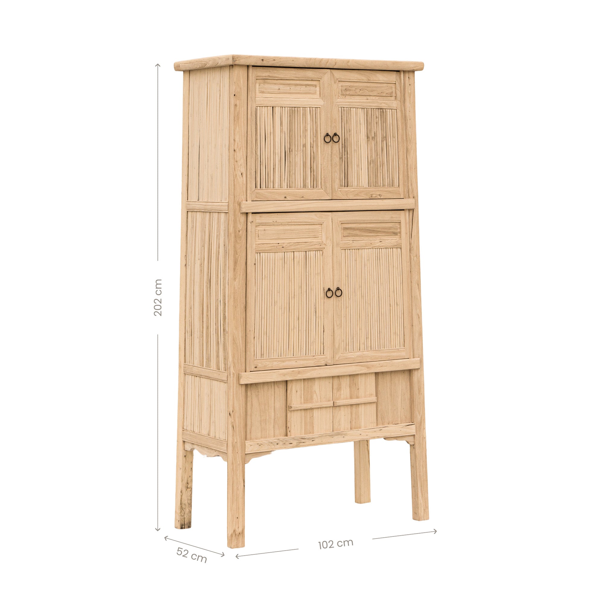Bamboo Tall Cabinet | Blonde Uniqwa Collections