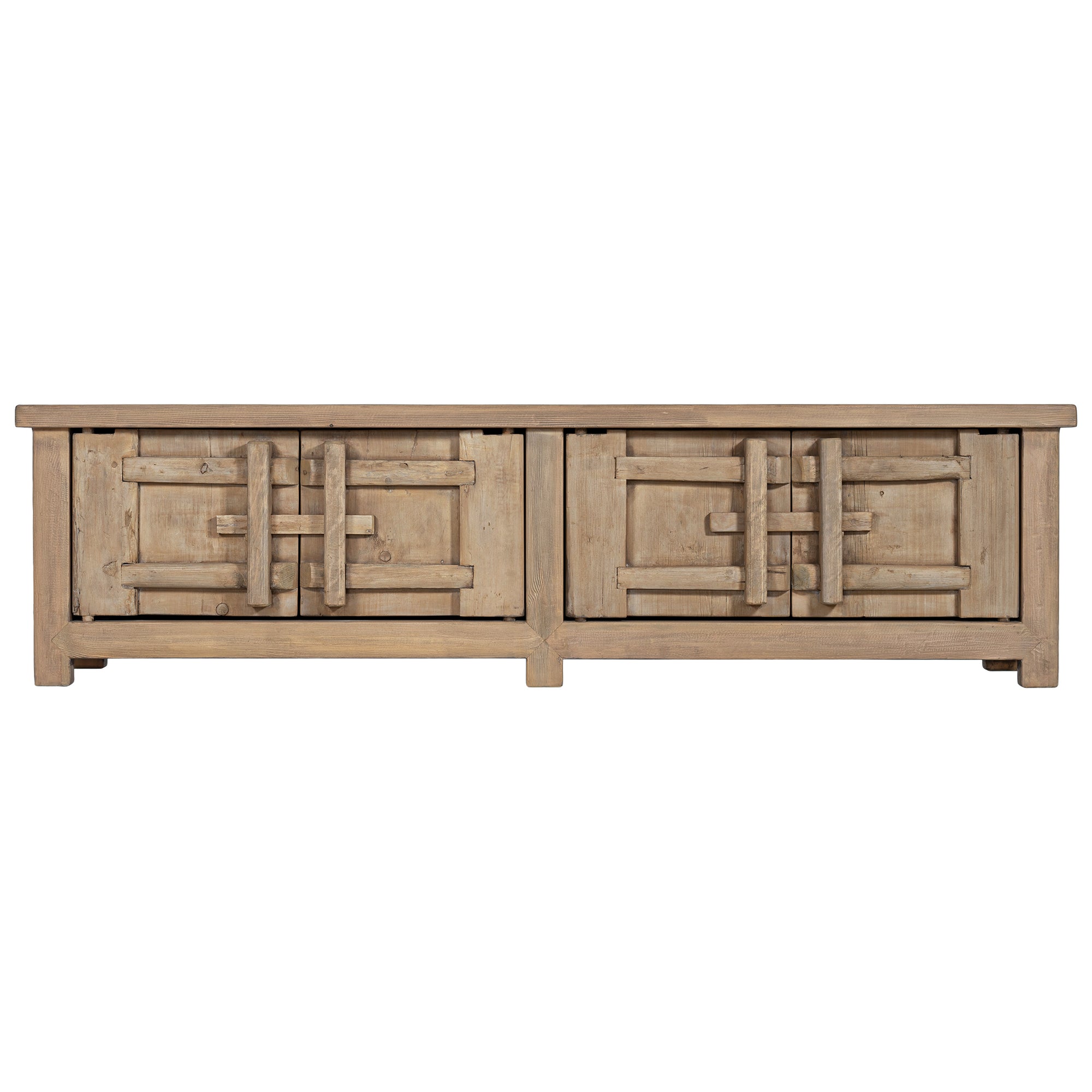 Bulu Elm Four Door Entertainment Unit | Natural Uniqwa Collections