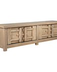 Bulu Elm Four Door Entertainment Unit | Natural Uniqwa Collections