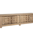 Bulu Elm Four Door Entertainment Unit | Natural Uniqwa Collections