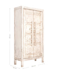 Bulu Tall Elm Cabinet | White Uniqwa Collections