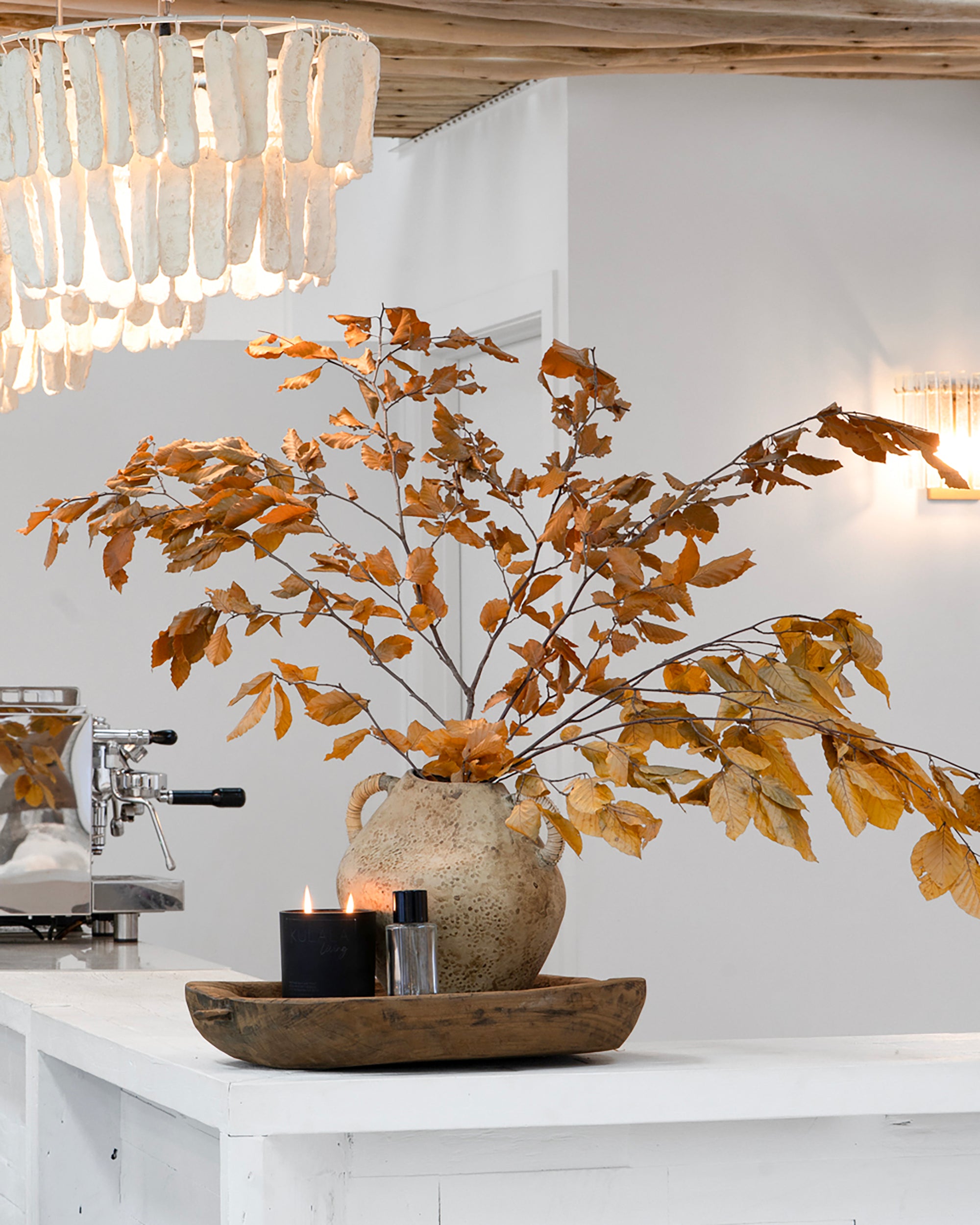 Amma Papier-Mâché Chandelier | Light Roast Last Chance Collection