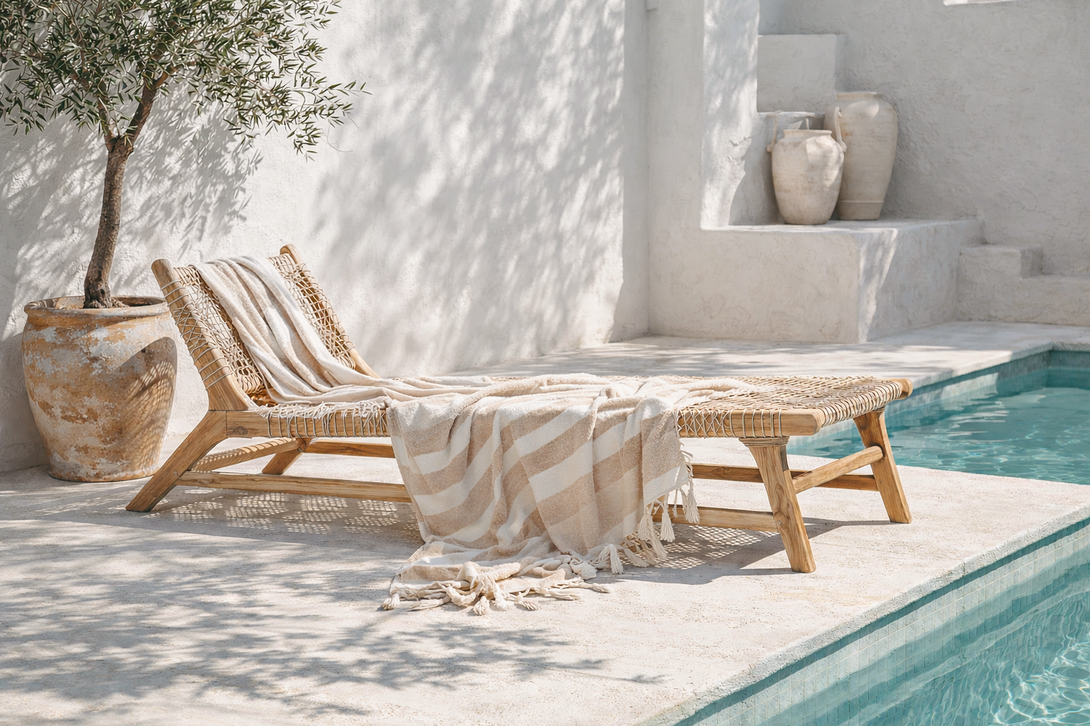 Cape Town Sun Lounger | Natural Uniqwa Collections