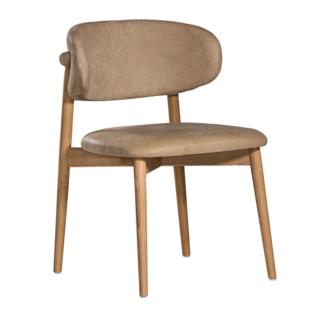 Capri Dining Chair | Buffalo Leather | Enoki Brown Uniqwa Collections