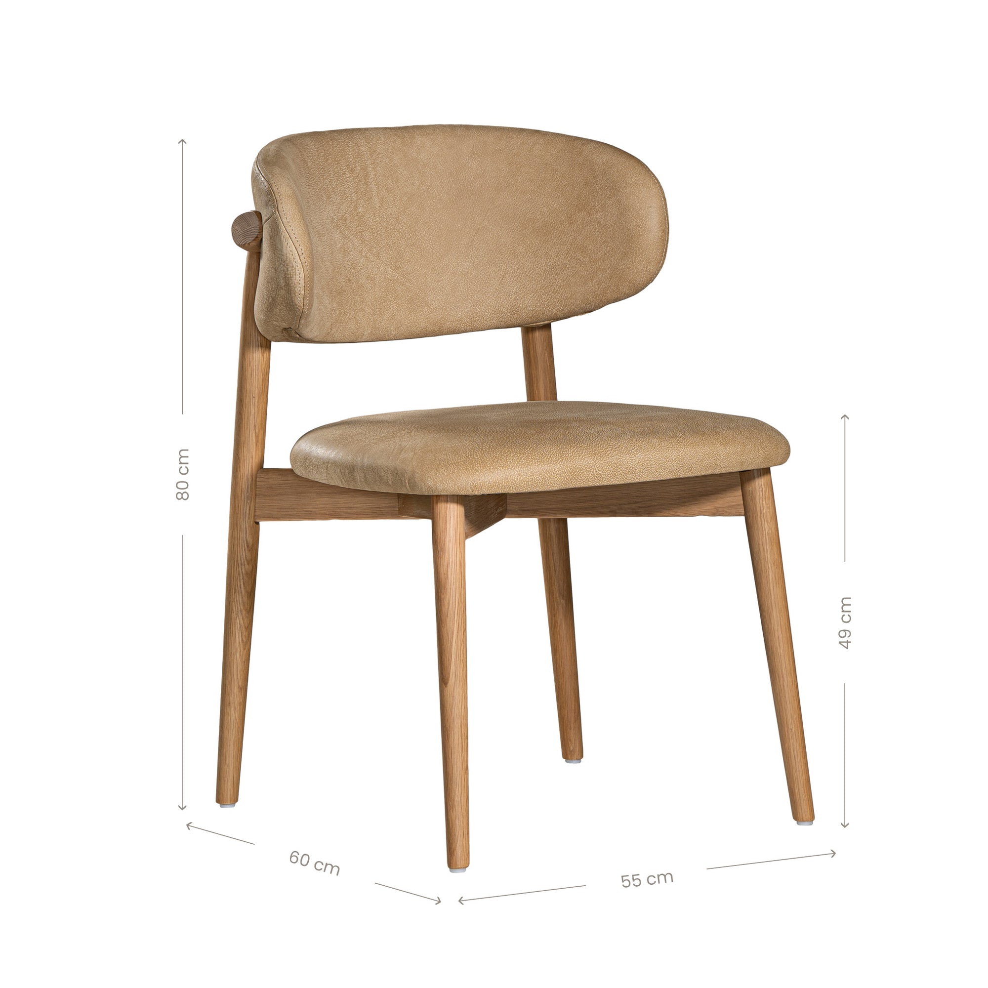 Capri Dining Chair | Buffalo Leather | Savannah Nut Uniqwa Collections
