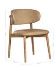Capri Dining Chair | Buffalo Leather | Savannah Nut Uniqwa Collections
