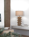Sula Table Lamp | Lamp Sculptural Composite | Dark Roast