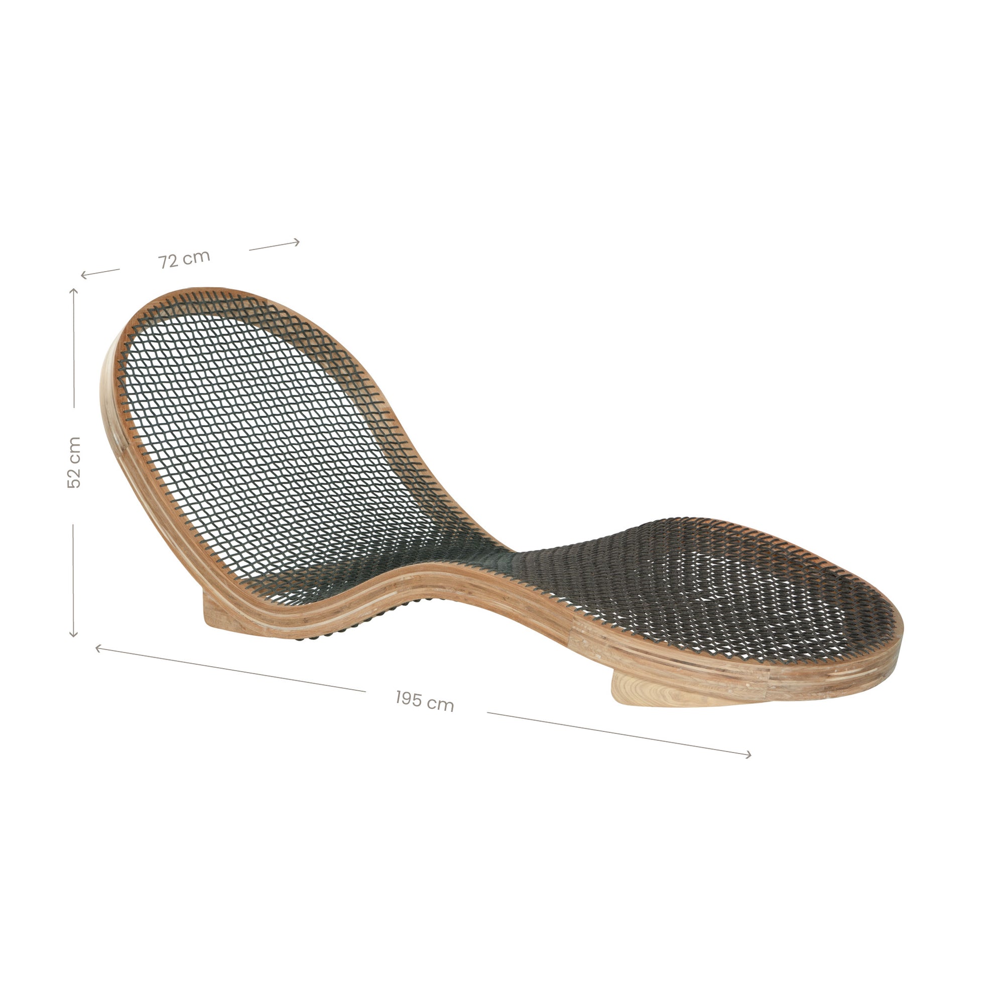 Corfu Curved Sun Lounger | Charcoal Uniqwa Collections