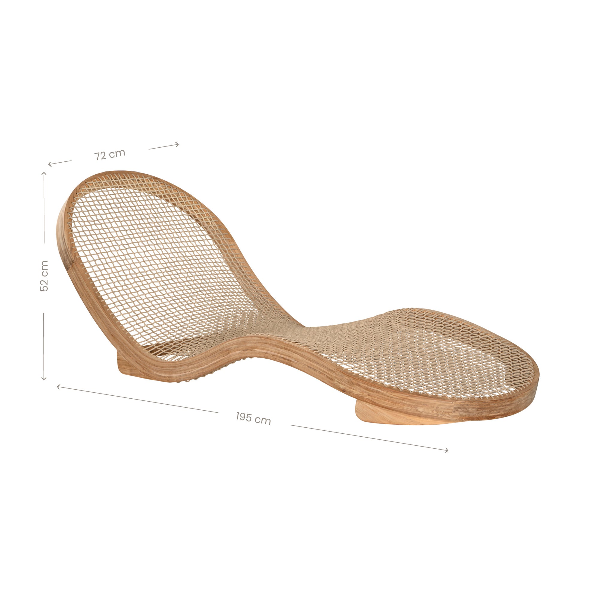 Corfu Curved Sun Lounger | Natural Uniqwa Collections