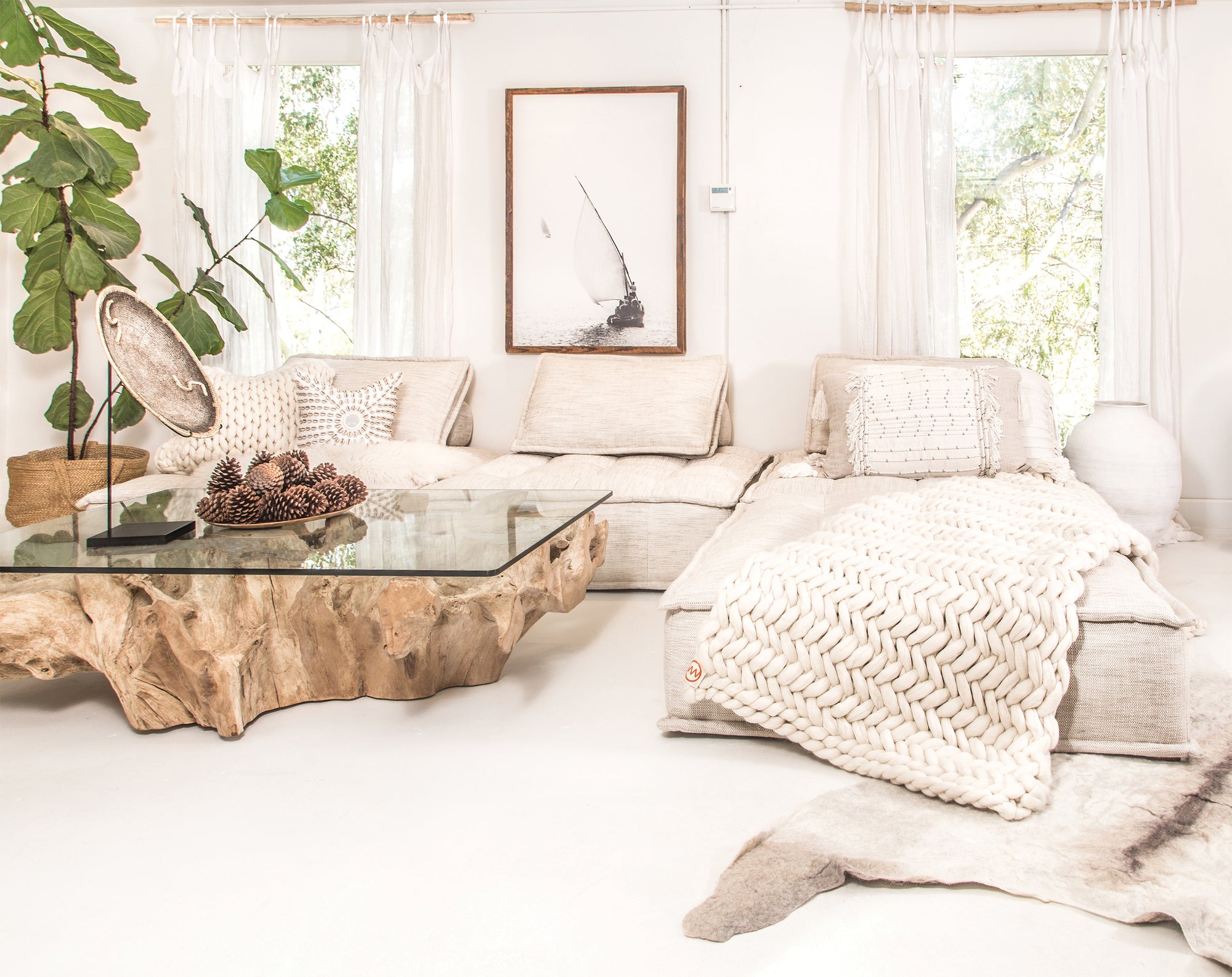 100% Organic Pure Wool Cowrug | Natural Uniqwa Collections