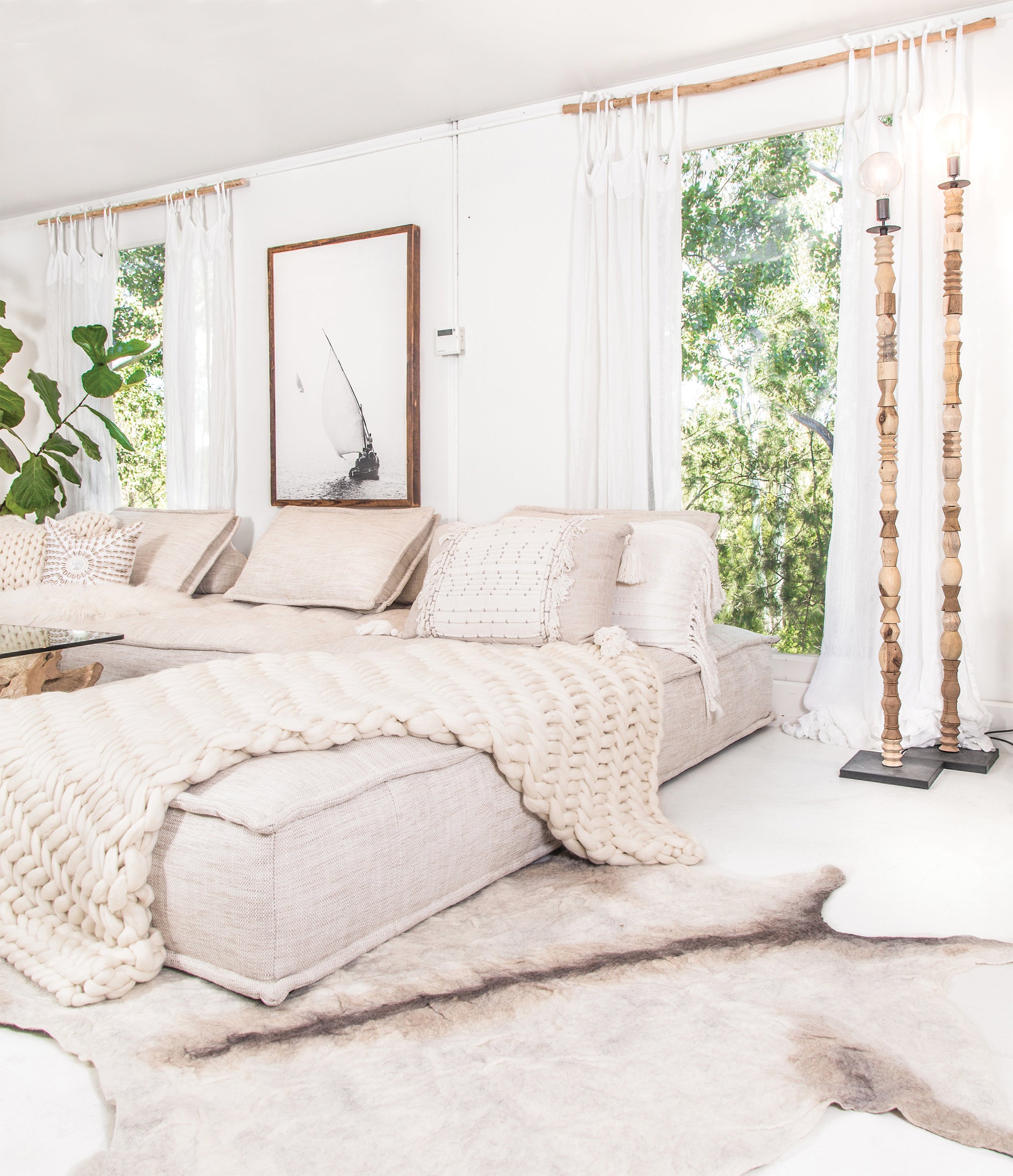 100% Organic Pure Wool Cowrug | Natural Uniqwa Collections