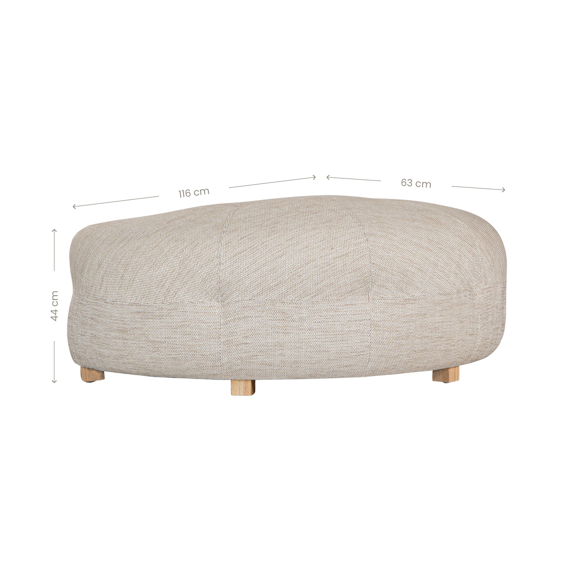 Crosby Ottoman | Natural Uniqwa Collections