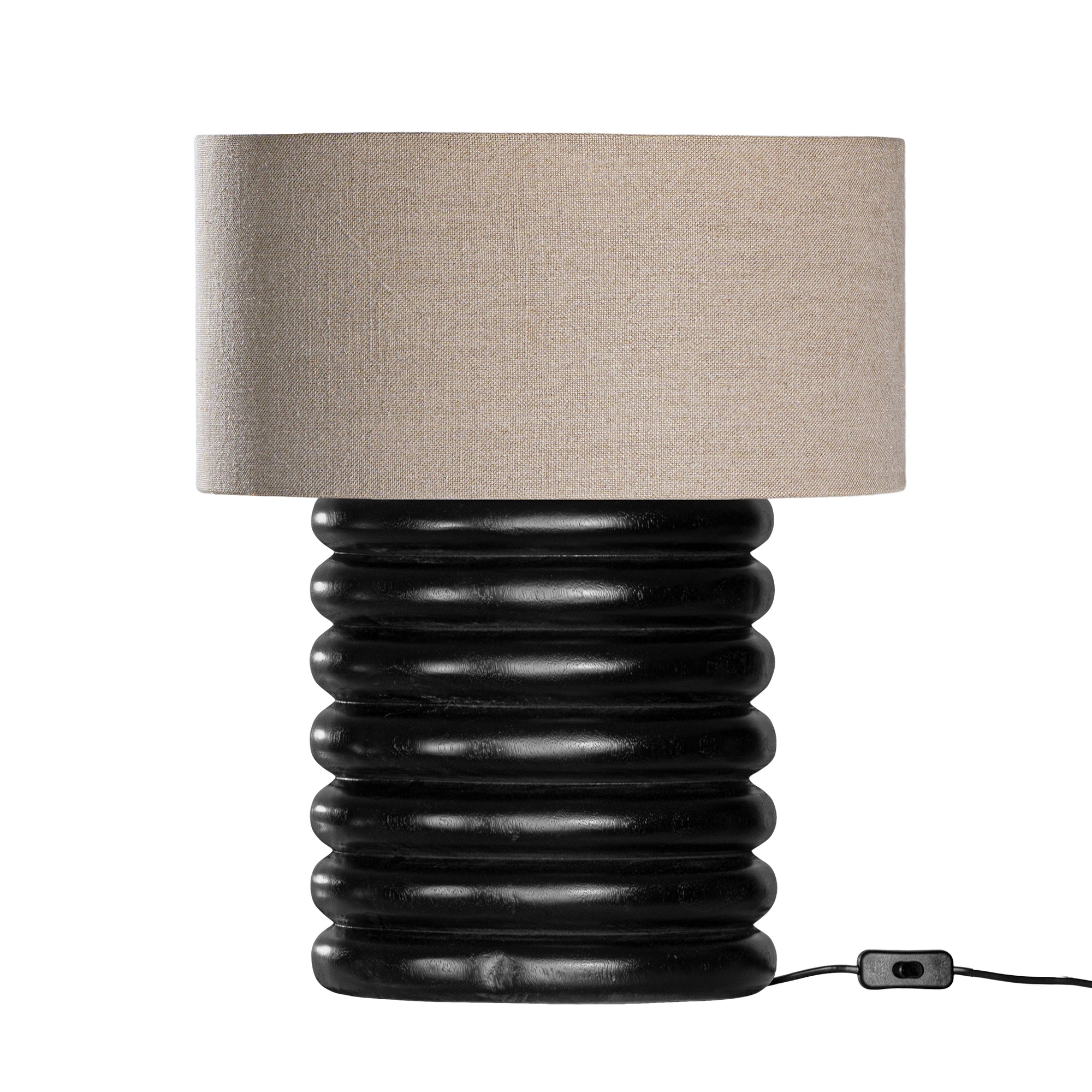 Etosha Table Lamp Black Oatmeal Uniqwa Collections