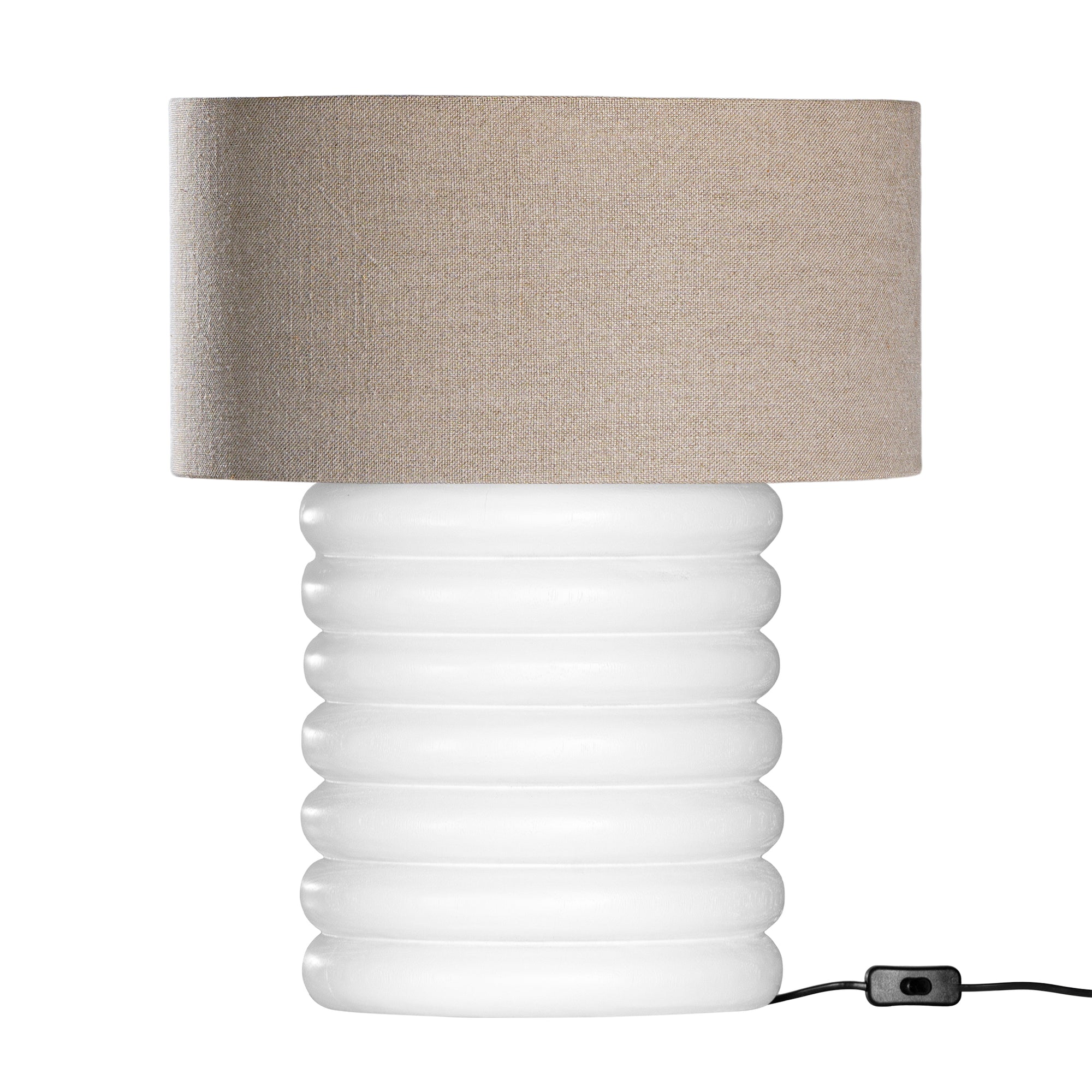 Etosha Table Lamp White Oatmeal Uniqwa Collections