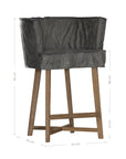 Guatemala Barchair | Buffalo Leather | African Slate Uniqwa Collections
