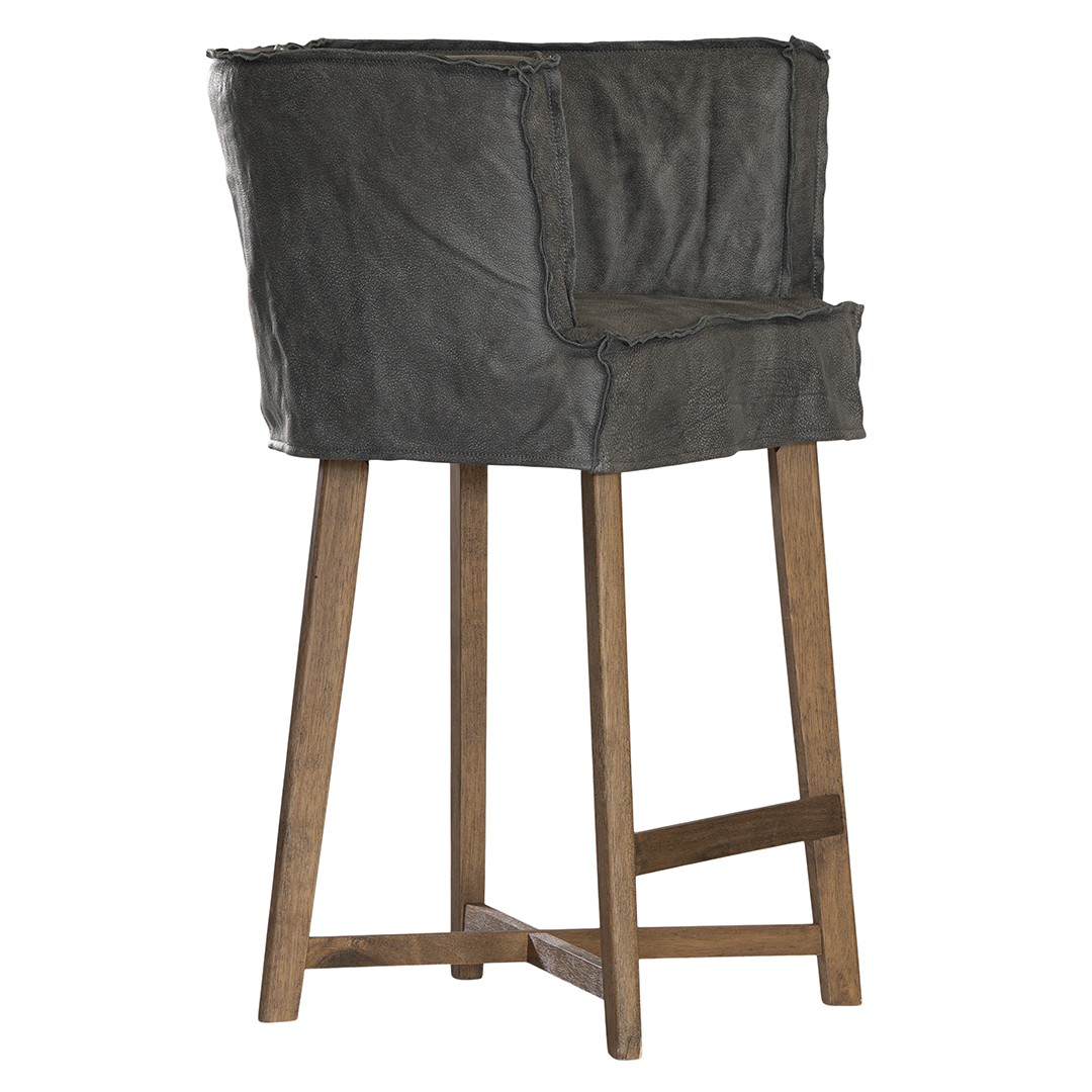 Guatemala Barchair | Buffalo Leather | African Slate Uniqwa Collections