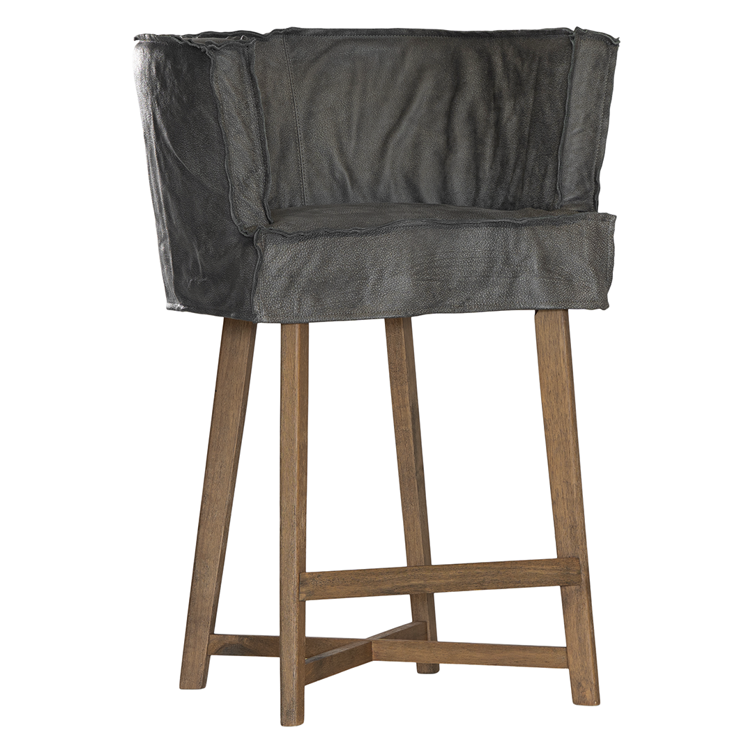Guatemala Barchair | Buffalo Leather | African Slate Uniqwa Collections