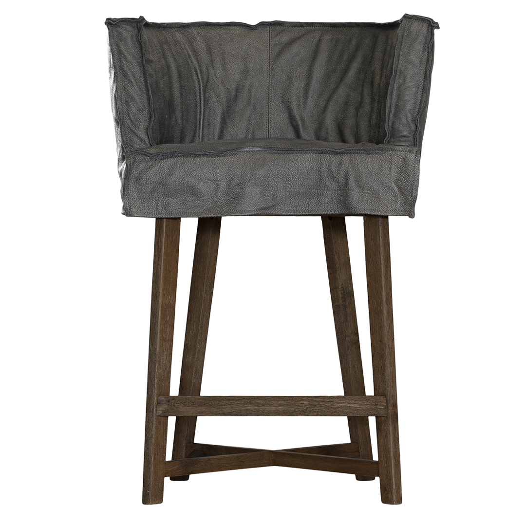 Guatemala Barchair | Buffalo Leather | African Slate Uniqwa Collections