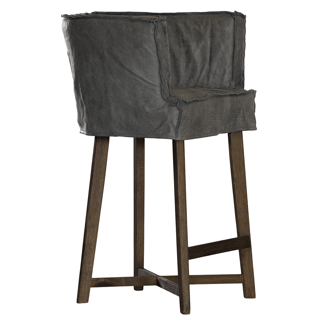 Guatemala Barchair | Buffalo Leather | African Slate Uniqwa Collections