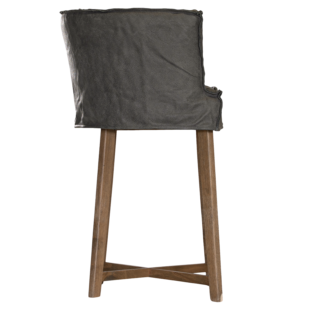 Guatemala Barchair | Buffalo Leather | African Slate Uniqwa Collections
