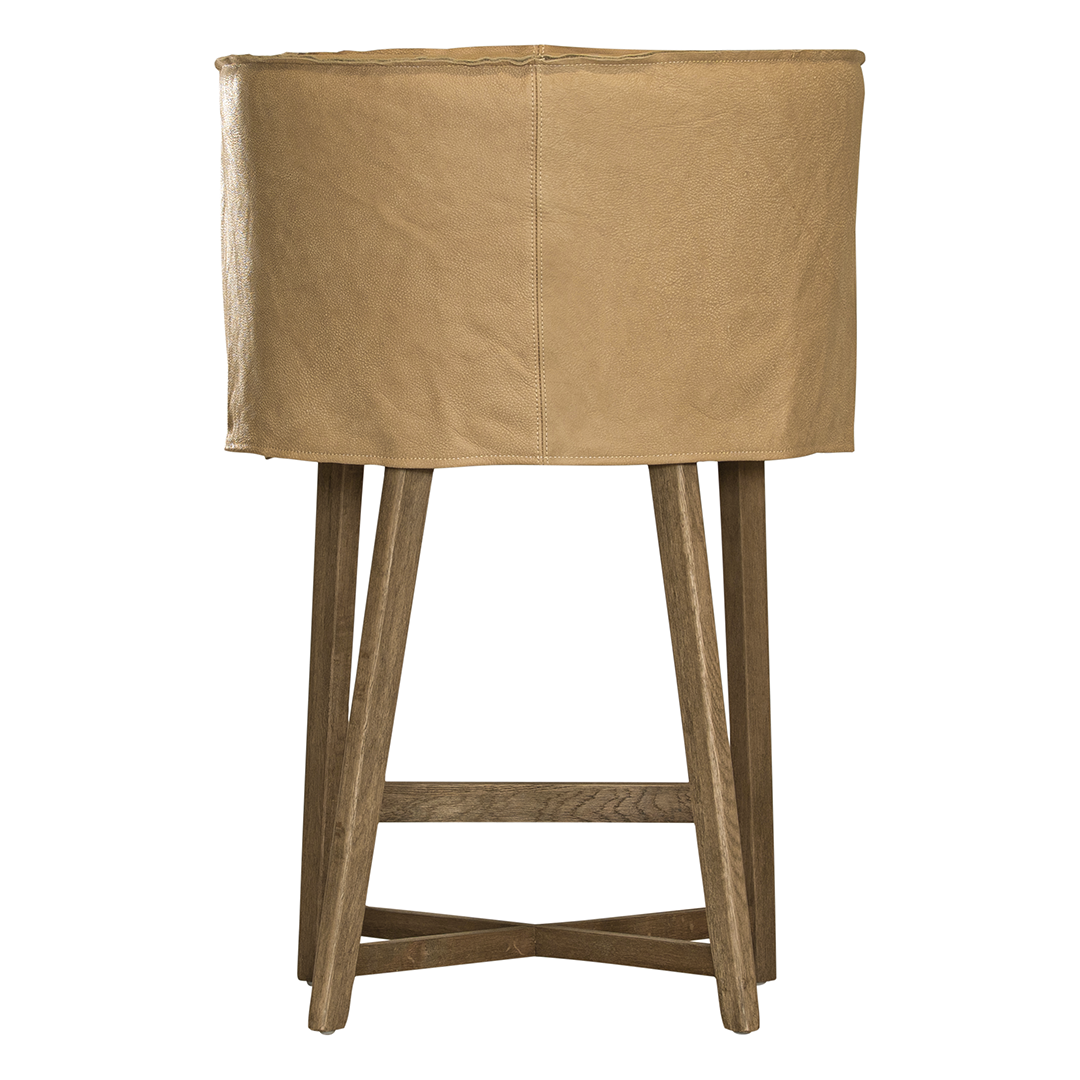 Guatemala Barchair | Aniline Leather | Cashew Uniqwa Collections