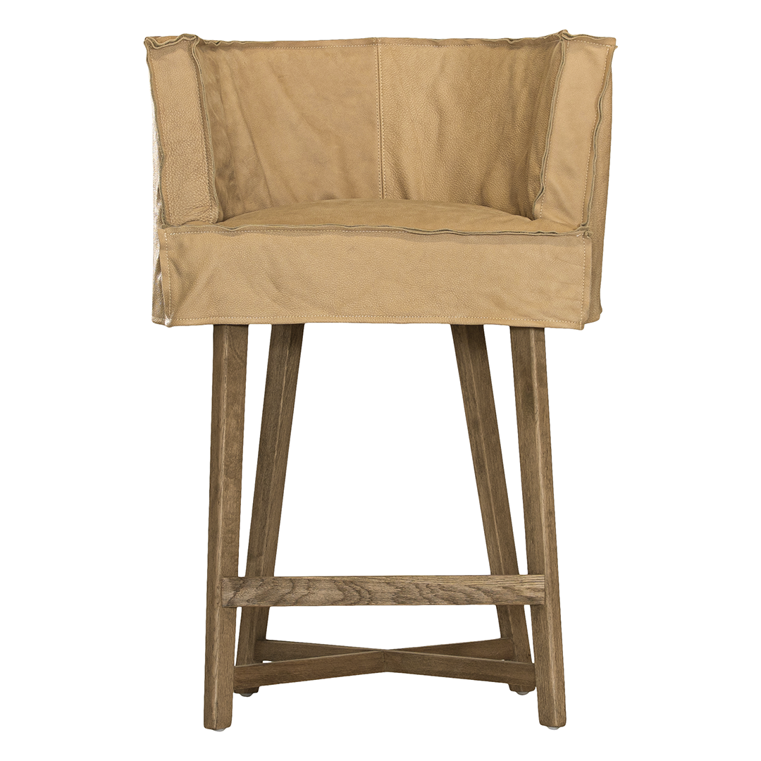 Guatemala Barchair | Aniline Leather | Cashew Uniqwa Collections
