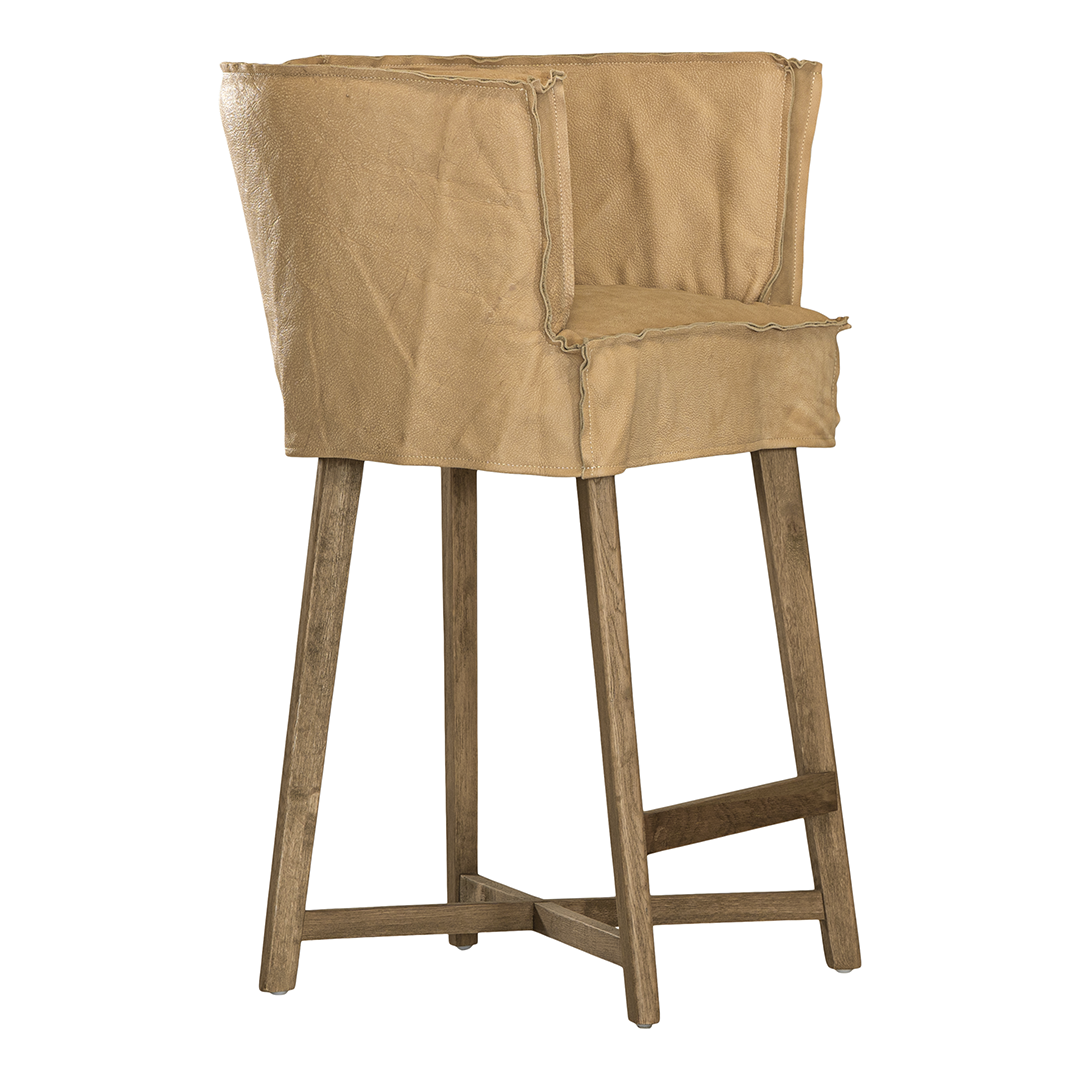 Guatemala Barchair | Aniline Leather | Cashew Uniqwa Collections