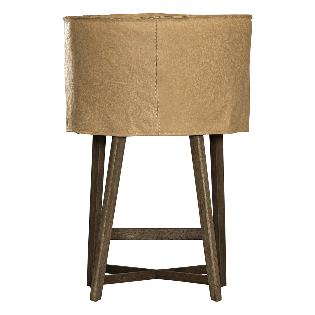 Guatemala Barchair | Aniline Leather | Cashew Uniqwa Collections