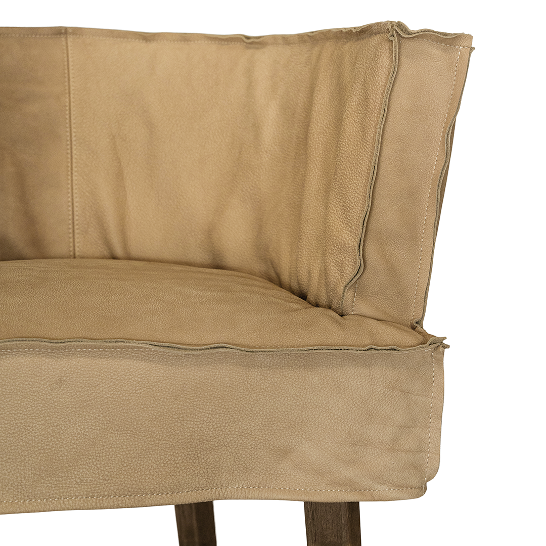 Guatemala Barchair | Aniline Leather | Cashew Uniqwa Collections