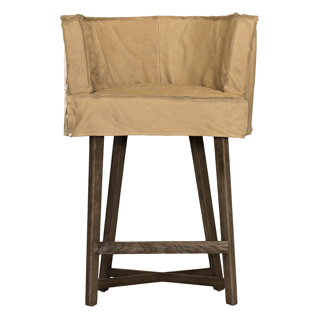 Guatemala Barchair | Aniline Leather | Cashew Uniqwa Collections