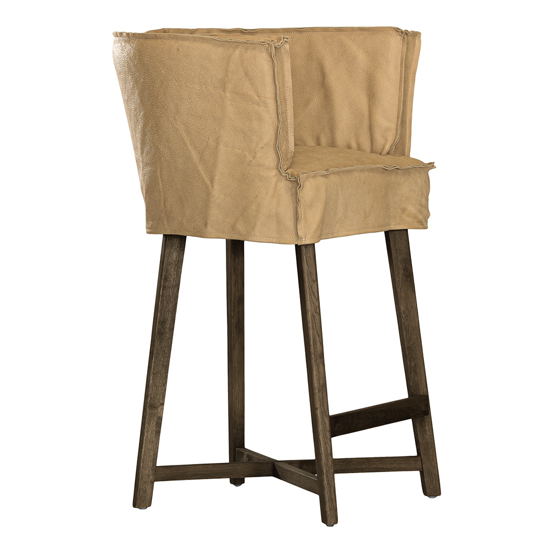 Guatemala Barchair | Aniline Leather | Cashew Uniqwa Collections