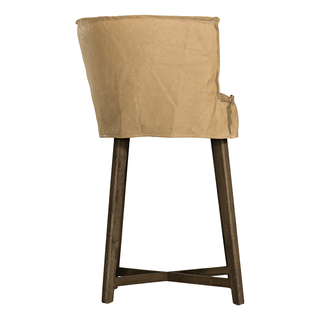Guatemala Barchair | Aniline Leather | Cashew Uniqwa Collections