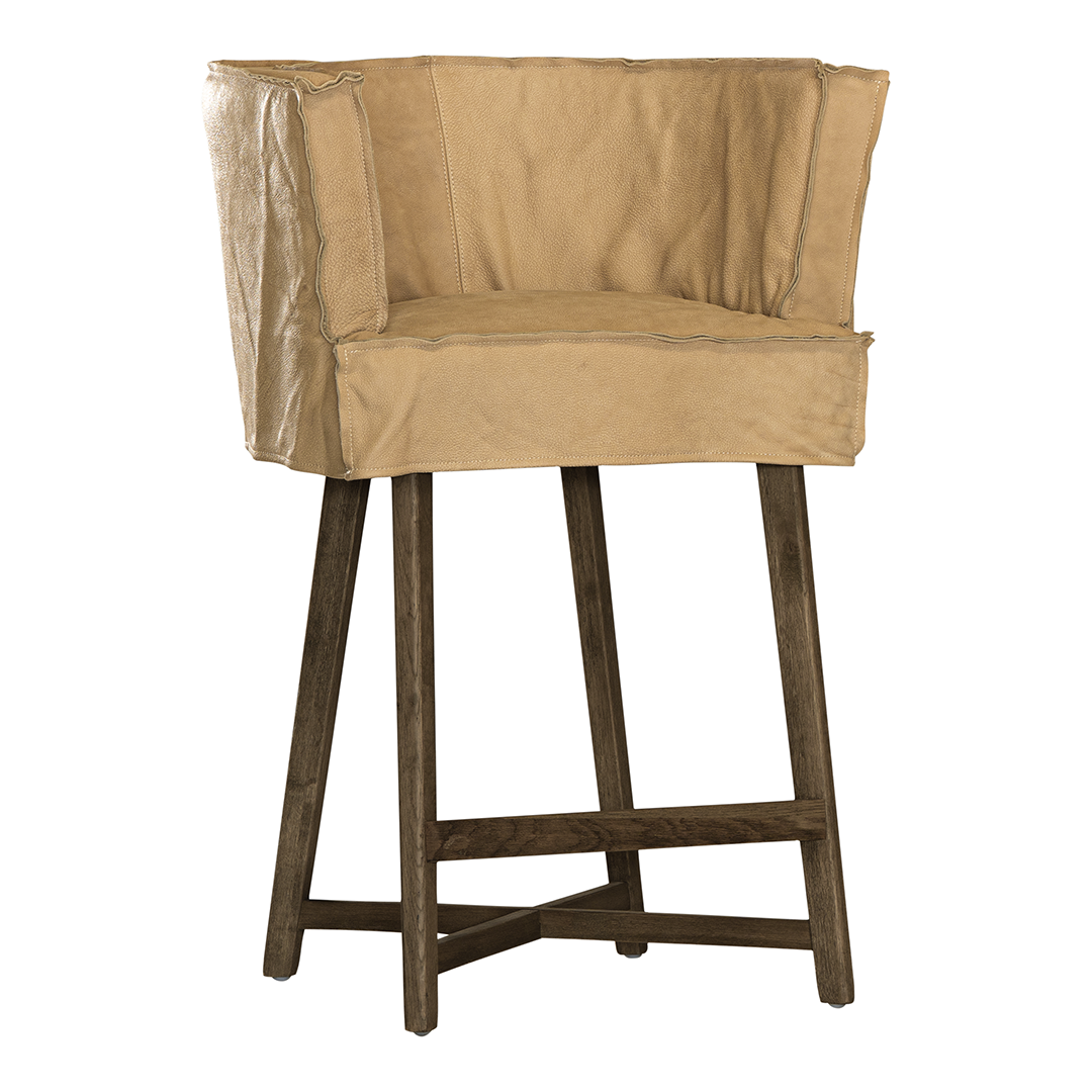 Guatemala Barchair | Aniline Leather | Cashew Uniqwa Collections
