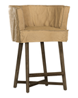 Guatemala Barchair | Aniline Leather | Cashew Uniqwa Collections